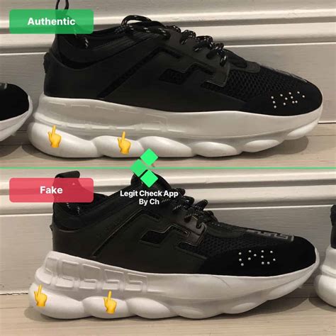 fake versace chain reactions|authentic Versace chain reaction sneakers.